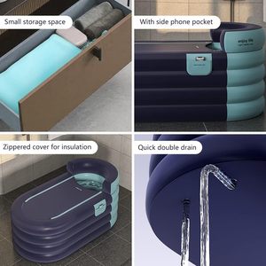 <span class=keywords><strong>Baignoire</strong></span> de spa portable extérieure en PVC pour la récupération des adultes <span class=keywords><strong>Baignoire</strong></span> gonflable pliable à froid avec pompe à air électrique sans fil - Product Image 6