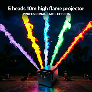 Máquina de fuego con efecto especial de 5 cabezales para DJ, conciertos, espectáculos musicales, estadios, con control DMX512 - Product Image 1
