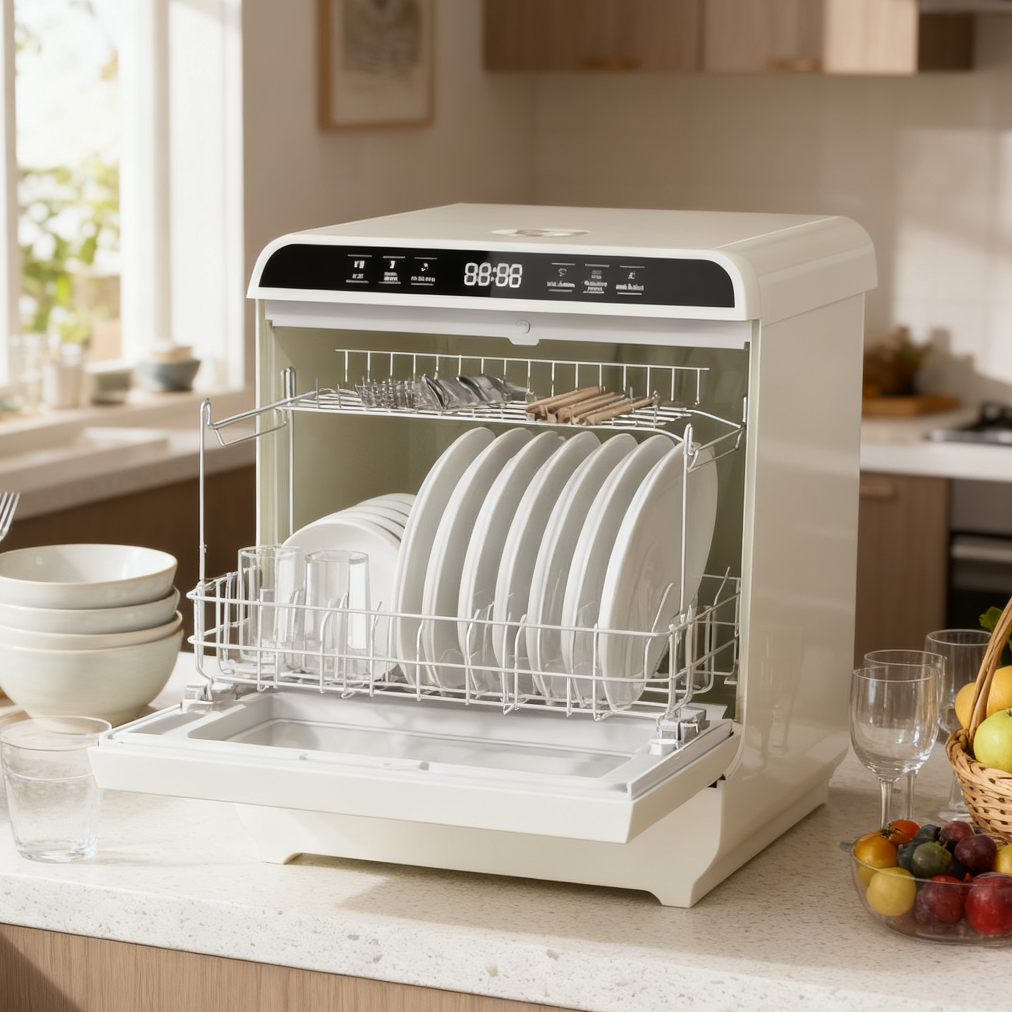 Portable Mini Smart Freestanding Dishwasher Compact Home Washing Machine with Hotel & Home Water Tank NHD01012