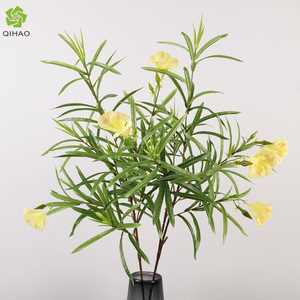 7-Fork Green Luli <b>Artificial</b> Morning Glory 100cm Long High Simulation Plastic Silk Flower For Home Wedding Decor - Product Image 5