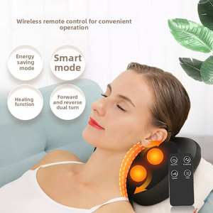 Nouveau coussin de massage électrique multifonctionnel, 4 modes, physiothérapie infrarouge, contrôle de la minuterie, pétrissage, coffret cadeau, masseur de cou - Product Image 4