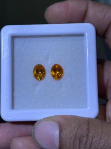 Pierres de grenat mandarin naturelles, taille ovale brillante, paires, qualité exceptionnellement élevée, pierres de grenat Fanta - Product Image 4