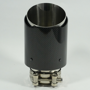Punta de Escape de Fibra de Carbono de Borde Recto, Punta de Escape Modificada de Fibra de Carbono y Acero Inoxidable - Product Image 6