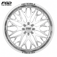 Jantes de camion forgées concaves FGD 24x12 24x14 26x14 26x16 8x6.5 8x165.1 8x170 polies à déport profond avec enjoliveurs flottants pour SILVERADO 1500 2500