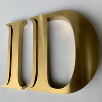 Letras del alfabeto personalizadas de fábrica SP, letras de metal de lujo luminosas y no luminosas, número de casa Led acrílico para negocios de tienda