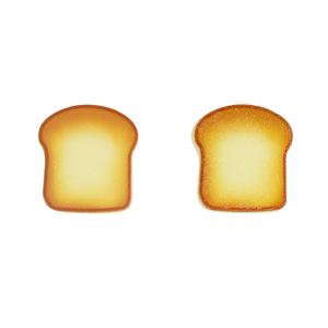 Miniature pain grillé tranche résine flatback cabochon pour album à faire soi-même fabrication de bijoux maison de poupée nourriture charmes - Product Image 6