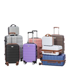 Ensemble <span class=keywords><strong>de</strong></span> valises 4 pièces 12 20 24 28 pouces en ABS, bagages à roulettes, valises spinner pour voyage - Product Image 2