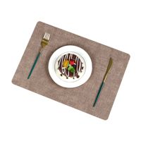 Set de table en cuir isolant de luxe léger et uni pour table à manger, hôtel, maison, restaurant
