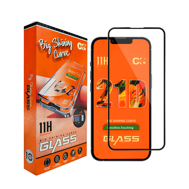 Factory Price Silk Full Glue Tempered Glass Screen Protector for iPhone 14 Pro