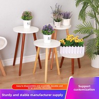Support de fleurs vertical personnalisable en bambou et bois, moderne et écologique, galvanisé, pour l'intérieur, capacité 3-6L