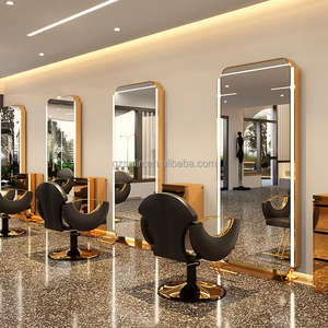 <span class=keywords><strong>Salon</strong></span> ve berber dükkanı için Modern çift taraflı LED cam ayna duvara monte ticari güzellik ekipmanları yatak odası kullanımı için - Product Image 6
