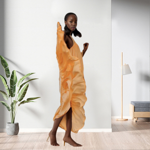 Robe longue à volants et bretelles en couleur unie, taille plus, mode féminine - Product Image 2