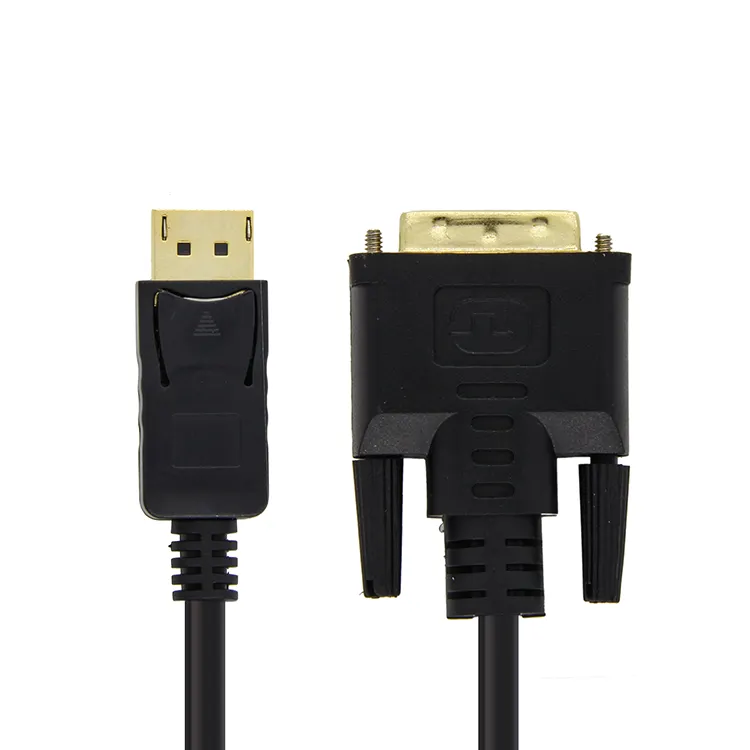 High Definition Gold Plated Male to Male DisplayPort DP To DVI Connector Cable Support 1080P 3D For HDTV