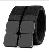 Ceinture tactique en nylon pour homme, boucle en alliage à verrouillage automatique, 125 cm de long, ceintures en nylon à dégagement rapide pour la chasse, la randonnée et les sports