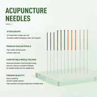 100 aiguilles d'acupuncture stériles à usage unique en acier inoxydable avec manche, pour dialyse, emballage professionnel, vente en gros