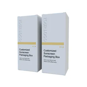 Scatola personalizzata per crema crema solare scatola di imballaggio per il viso olio essenziale di imballaggio basso Moq scatole cosmetiche