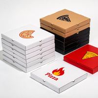 Boîte en carton ondulé sur mesure pour pizza, boîte à emporter pour restauration rapide, boîte d'emballage pour cornet à pizza