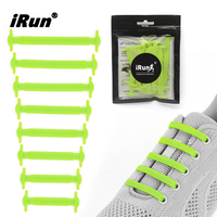 Lacets de chaussures en silicone élastiques IRun Colors, sans nœuds, en caoutchouc, personnalisables, plats, sans attache