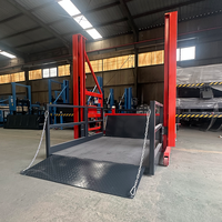 Plateforme de chargement et déchargement hydraulique manuelle mobile compacte, capacité 2-3T, hauteur de levage 1700mm, pour fourgon et conteneur, en acier au manganèse
