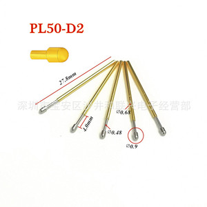 Sonda de prueba Pl50 D2 con cabeza de hongo redonda grande de 0.68mm, pin de resorte de 0.9mm, material de cobre perforado, piezas de instrumentos - Product Image 4