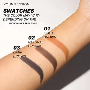 Haute qualité YOUNG VISION crayon à sourcils sourcil délié visage <span class=keywords><strong>Contour</strong></span> ombre poudre timbre sourcils pochoirs brosse - Product Image 3