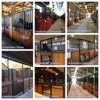 Panneau de box modulaire préfabriqué pour écurie de chevaux en métal thermolaqué avec remplissage en bambou pour ferme extérieure