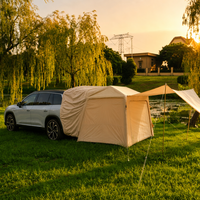 Carpa de Aire para Puerta Trasera de Coche, 210D Oxford, Refugio Trasero, 380 x 230 x 190 cm, Universal para SUV y MPV, Venta al por Mayor para Camping