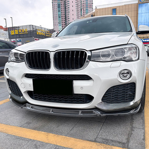 Front Lip Splitter Corner Protector For Bmw X3 F25 X4 F26 Lci M Sport 2014 2017 Piano Black Carbon Fiber Texture Abs Material - Product Image 3