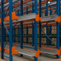 Système de rayonnage à chariots radio robuste en acier pour entrepôt, stockage multi-niveaux réglable