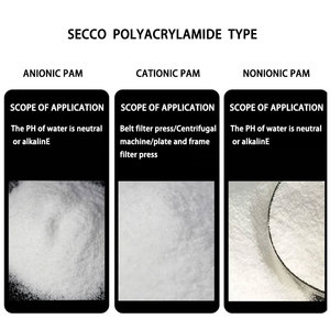 Secco สารเคมี polyacrylamide บริสุทธิ์ polyacrylanionic cationic polyacrylamide สำหรับการบำบัดน้ำเสียโลหะวิทยา - Product Image 3