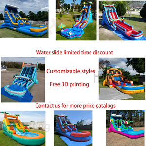 Tobogán Acuático Inflable Comercial Huatong <span class=keywords><strong>de</strong></span> PVC <span class=keywords><strong>de</strong></span> 18 pies, Modelo Tropical Fiesta, <span class=keywords><strong>para</strong></span> Niños y <span class=keywords><strong>Adultos</strong></span> - Product Image 3
