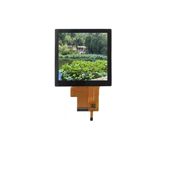 वर्ग स्क्रीन 4 इंच एलसीडी डिस्प्ले 480*480 रिज़ॉल्यूशन मिपी इंटरफ़ेस ips दृश्य कोण