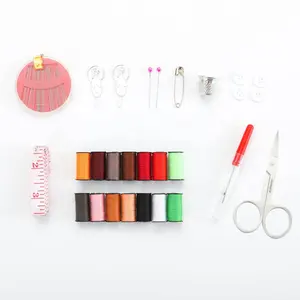 Mini boîte à couture Portable fournitures accessoires Kit d'outils fil de coton canette étui débutant Kits de broderie pour la maison