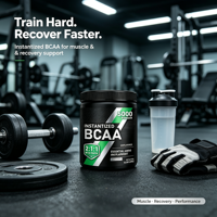 Poudre de BCAA instantanée en marque blanche, 300g, complément sans saveur, soutient la force musculaire et la récupération de l'endurance