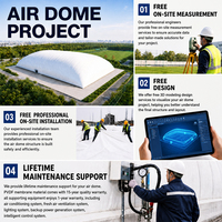 Structure de dôme gonflable en membrane PVDF pour stade de football, conception gratuite, pour l'entraînement au football