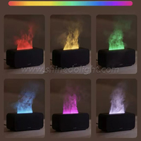 Humidificateur d'air électrique à lumière LED USB 120ml Diffuseur d'huile essentielle de flamme de feu Humidificateur de brume fraîche de bureau Diffuseur d'arôme