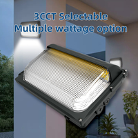 Lumière murale LED extérieure carrée pour jardin, étanche IP65, 120W/100W/80W/60W, avec cellule photoélectrique, du crépuscule à l'aube, 3000K-6000K