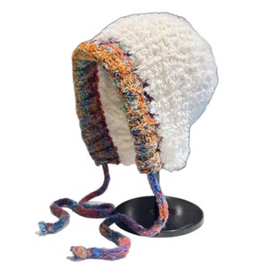 หมวกถักผ้ากำมะหยี่ 58-60 ซม. หมวกคลุมหูอุ่นสไตล์เกาหลีสำหรับผู้หญิงฤดูหนาว - Product Image 5