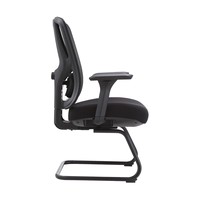 Sièges ergonomiques pour visiteurs avec accoudoirs fixes et dossier en maille rembourré – Mobilier commercial pour bureau à domicile et salon