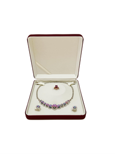 Caja de Joyería de Piel Sintética de Alta Gama al por Mayor para Fabricantes, Estuche para Collares y Perlas, Set de Embalaje de Joyas, Caja de Regalo para el Día de la Madre - Product Image 3