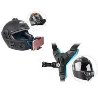 Accessoires de caméra de sport Casque Mentonnière Sangle support mobile Support Équitation Accessoires de véhicule tout-terrain Universel