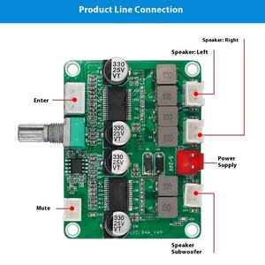 2.1通道OEM数字功率放大器板宽电压12V-24V低音调节模块PCBA产品类别 - Product Image 3
