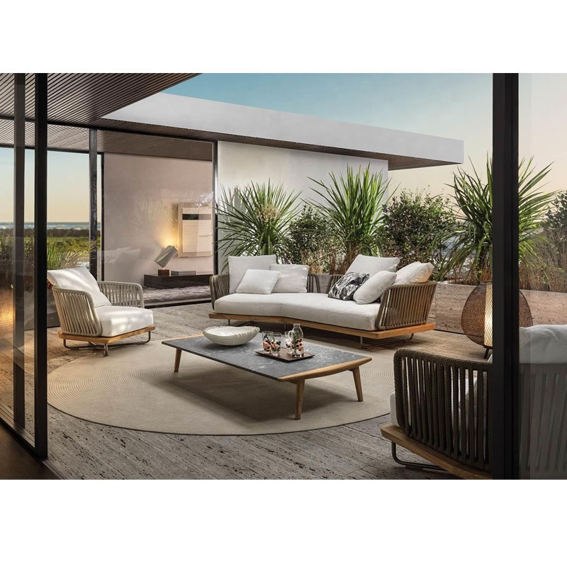 European luxury garden sets rope outdoor sectional sofas