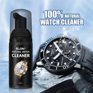 천연 성분 50ml 고급 시계 청소 폴란드어 시계 보석 폼 클리너 솔루션 관리 키트 (매트 스폰지 포함) - Product Image 3