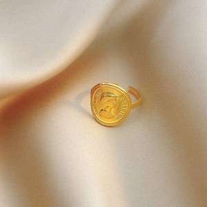 Fashion Vintage 14K Gold Plate Queen's Portrait Open Wide <strong>Rings</strong> Custom <strong>Profile</strong> Picture <strong>Rings</strong> - Product Image 2