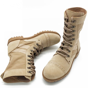 DSF22 717 Canvas Tactical <b>Boots</b> Men Outdoor Durable All Season <b>Hiking</b> <b>Boot</b> Beige - Product Image 5