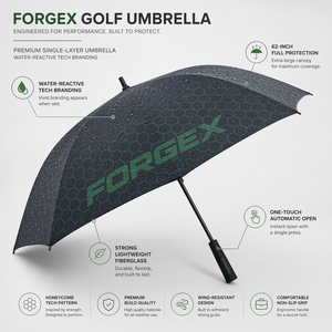 Custom logo full print <b>windproof</b> waterproof large automatic open rain & wind resistant double canopy vented stick golf <b>umbrellas</b> - Product Image 6