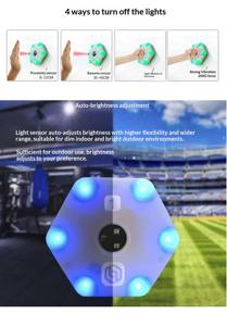 Set de Entrenamiento de Reacción Ágil con Luces Inalámbricas de Inducción para Fútbol y Baloncesto, Versión de 8 Luces, Control por APP, Plástico y Silicona FY-03 - Product Image 4