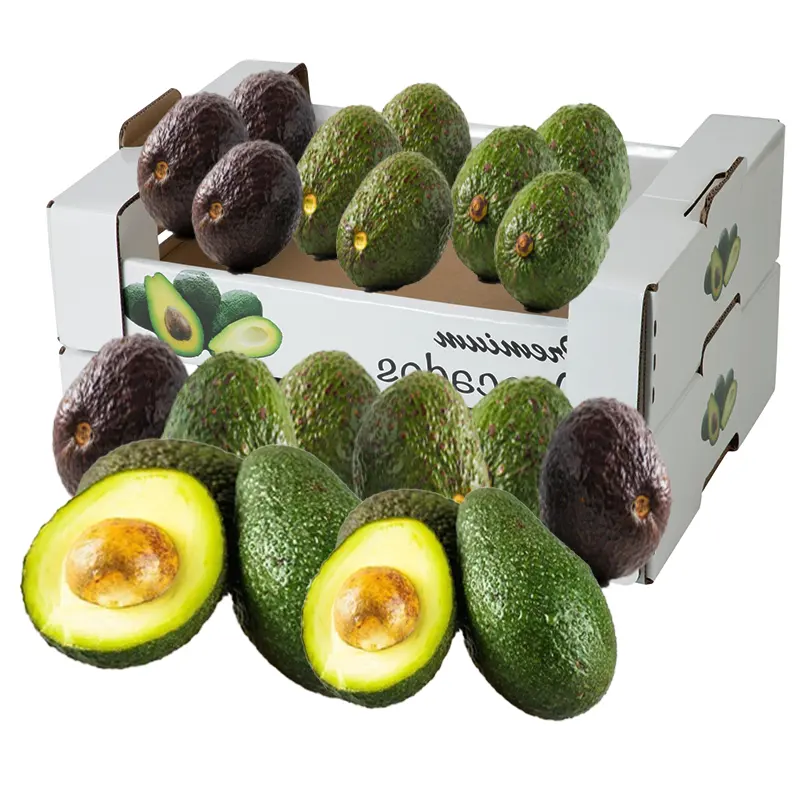 Accetta la scatola di cartone ondulato bianco marrone personalizzato che imballa la scatola di imballaggio dell'avocado del pomodoro della frutta