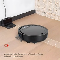 Aspirateur Robot Électrique Intelligent 3-en-1 Autonome Avec Fonction Balayage et Lavage Tuya pour Maison et Sol Humide et Sec